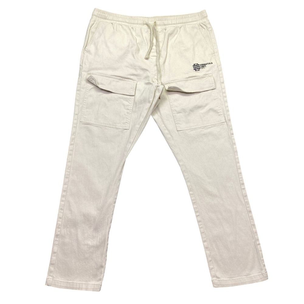DR Essentials Mens Cargo Jogger Pants Beige Tan Size Large Team 247 Utility